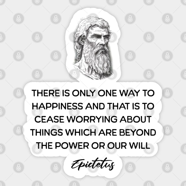 Epictetus Stoic Quote Sticker by Stoic King